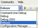 Debug/Release Menu